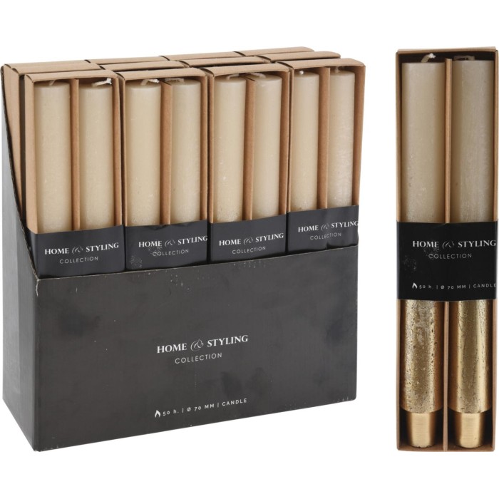 SET 2 CANDELE STELO D3 H25 CRE